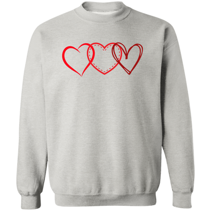 3 Hearts Sweatshirt, Valentines gift, valentines day sweatshirt