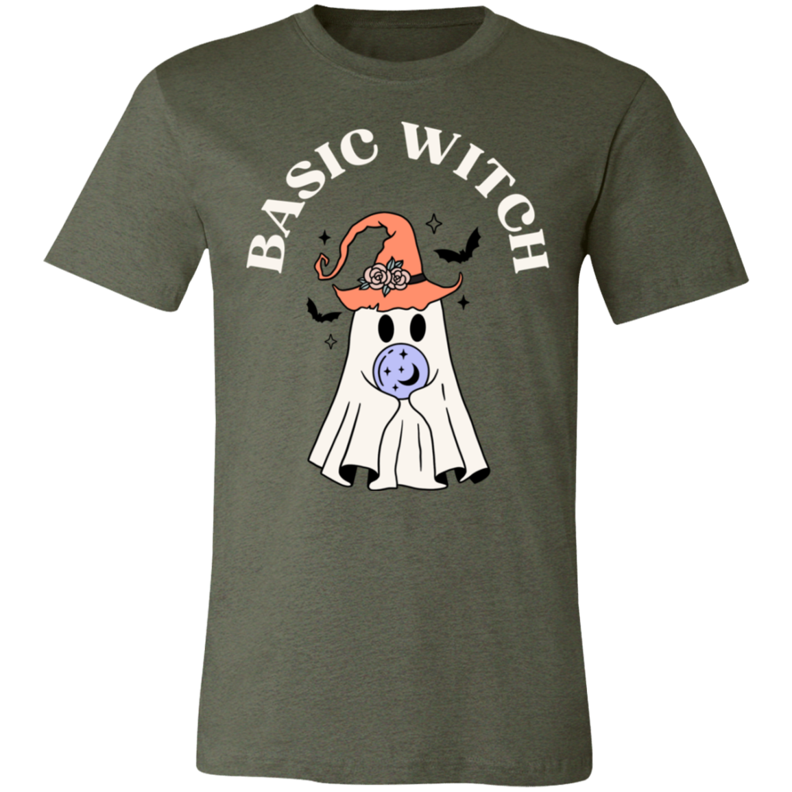 Basic Witch Short-Sleeve T-Shirt, Halloween T shirt, Halloween gift, Ghost Halloween