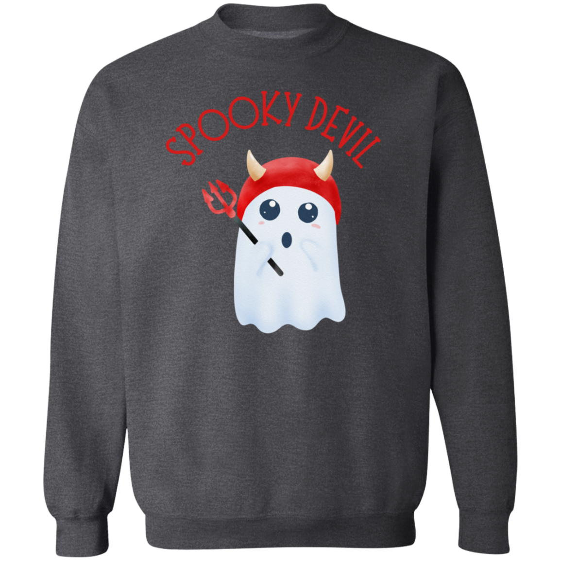 Spooky Devil Crewneck Pullover Sweatshirt, Halloween Sweatshirt