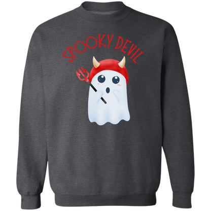 Spooky Devil Crewneck Pullover Sweatshirt, Halloween Sweatshirt