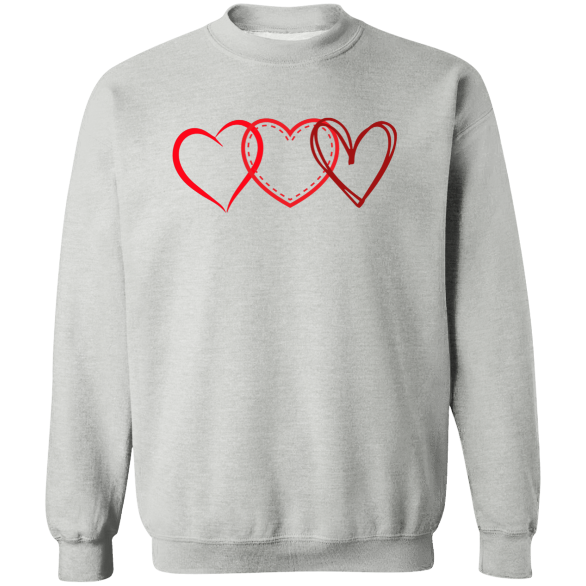 3 Hearts Sweatshirt, Valentines gift, valentines day sweatshirt