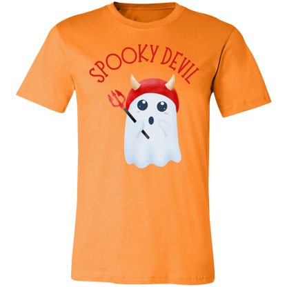 Spooky Devil Jersey Short-Sleeve T-Shirt