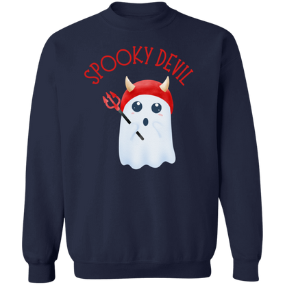 Spooky Devil Crewneck Pullover Sweatshirt, Halloween Sweatshirt