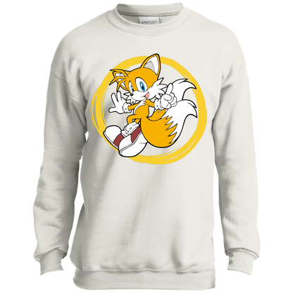 Tails Youth Crewneck Sweatshirt, Kids Sweatshirt, Kids Gifts