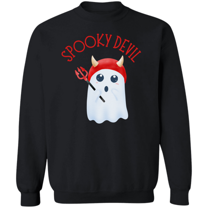 Spooky Devil Crewneck Pullover Sweatshirt, Halloween Sweatshirt