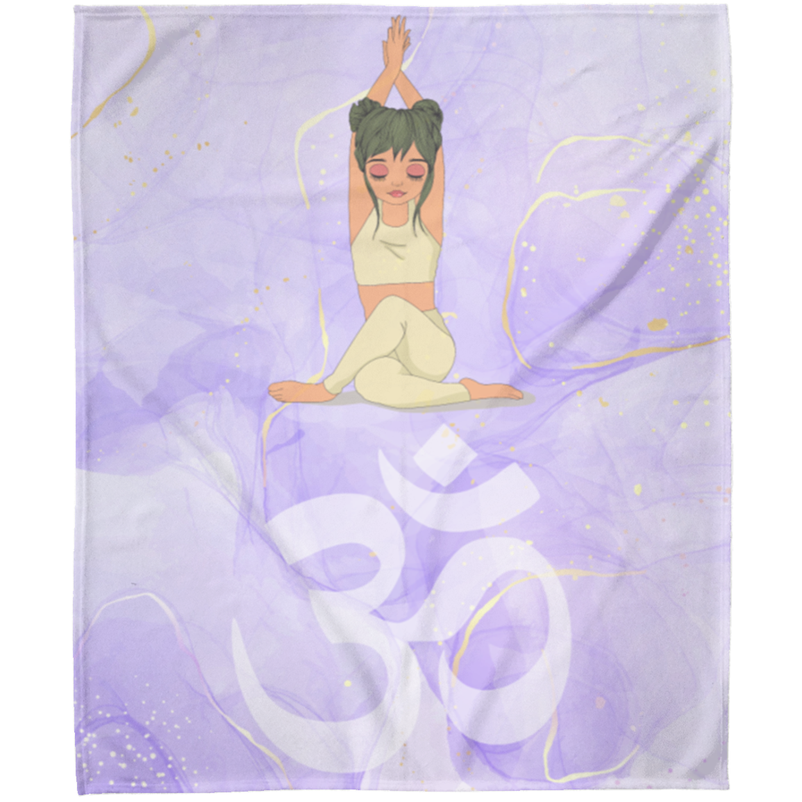 Purple Yoga Fleece Blanket