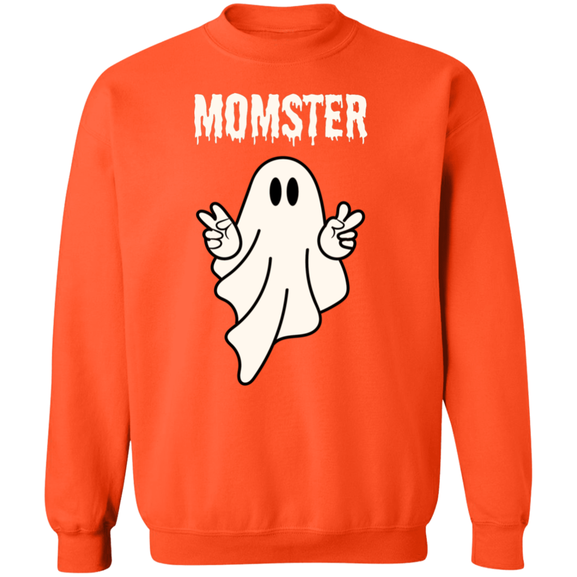 Momster Ghost Sweatshirt, Halloween Crewneck Sweater