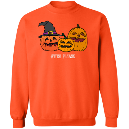 Witch Please Crewneck Pullover Sweatshirt, Halloween Sweater