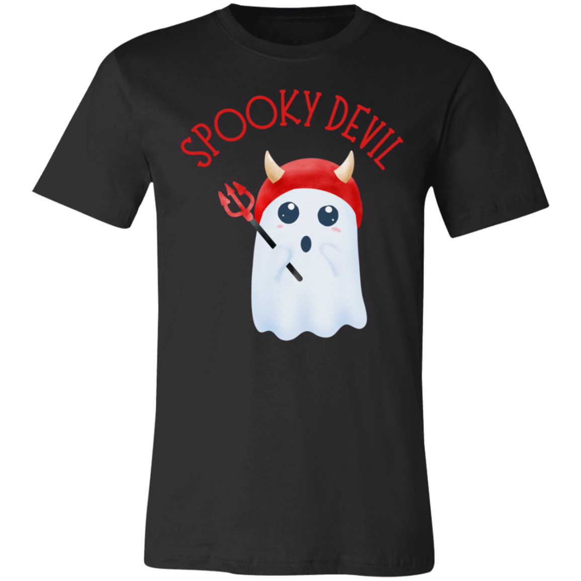 Spooky Devil Jersey Short-Sleeve T-Shirt