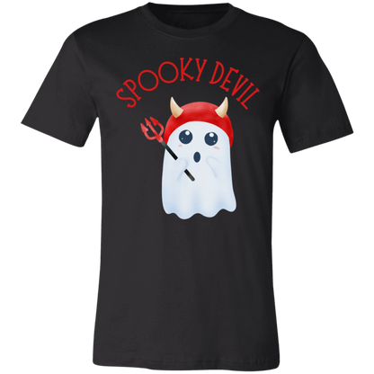 Spooky Devil Jersey Short-Sleeve T-Shirt