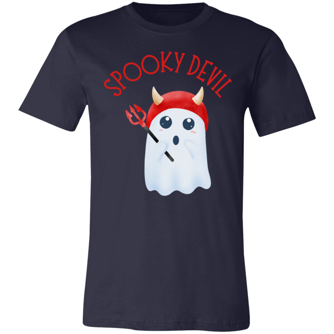 Spooky Devil Jersey Short-Sleeve T-Shirt