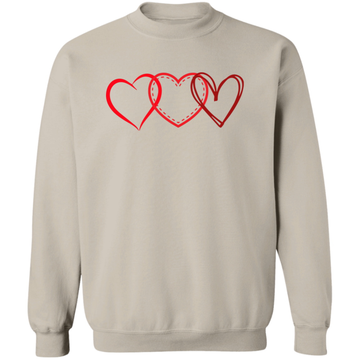 3 Hearts Sweatshirt, Valentines gift, valentines day sweatshirt