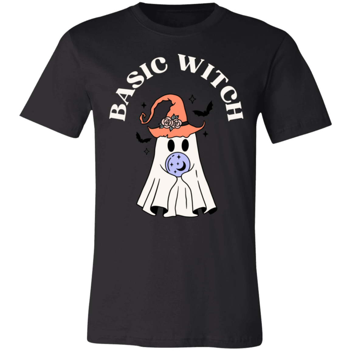 Basic Witch Short-Sleeve T-Shirt, Halloween T shirt, Halloween gift, Ghost Halloween