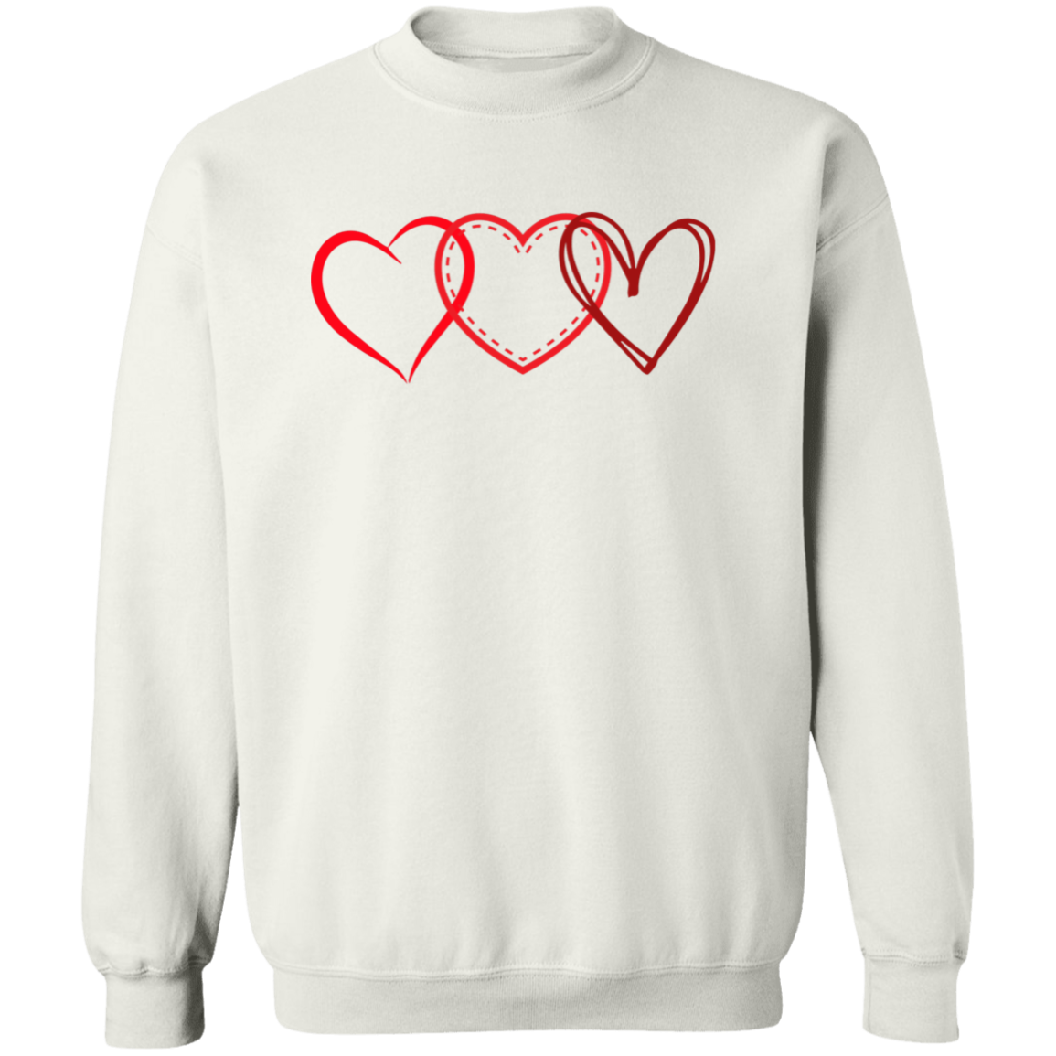 3 Hearts Sweatshirt, Valentines gift, valentines day sweatshirt