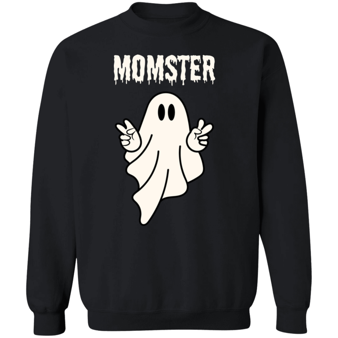 Momster Ghost Sweatshirt, Halloween Crewneck Sweater