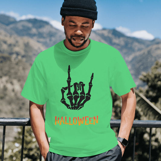 Halloween Skeleton Hand T-Shirt. Halloween Shirt for Men, Halloween Gifts for Dad