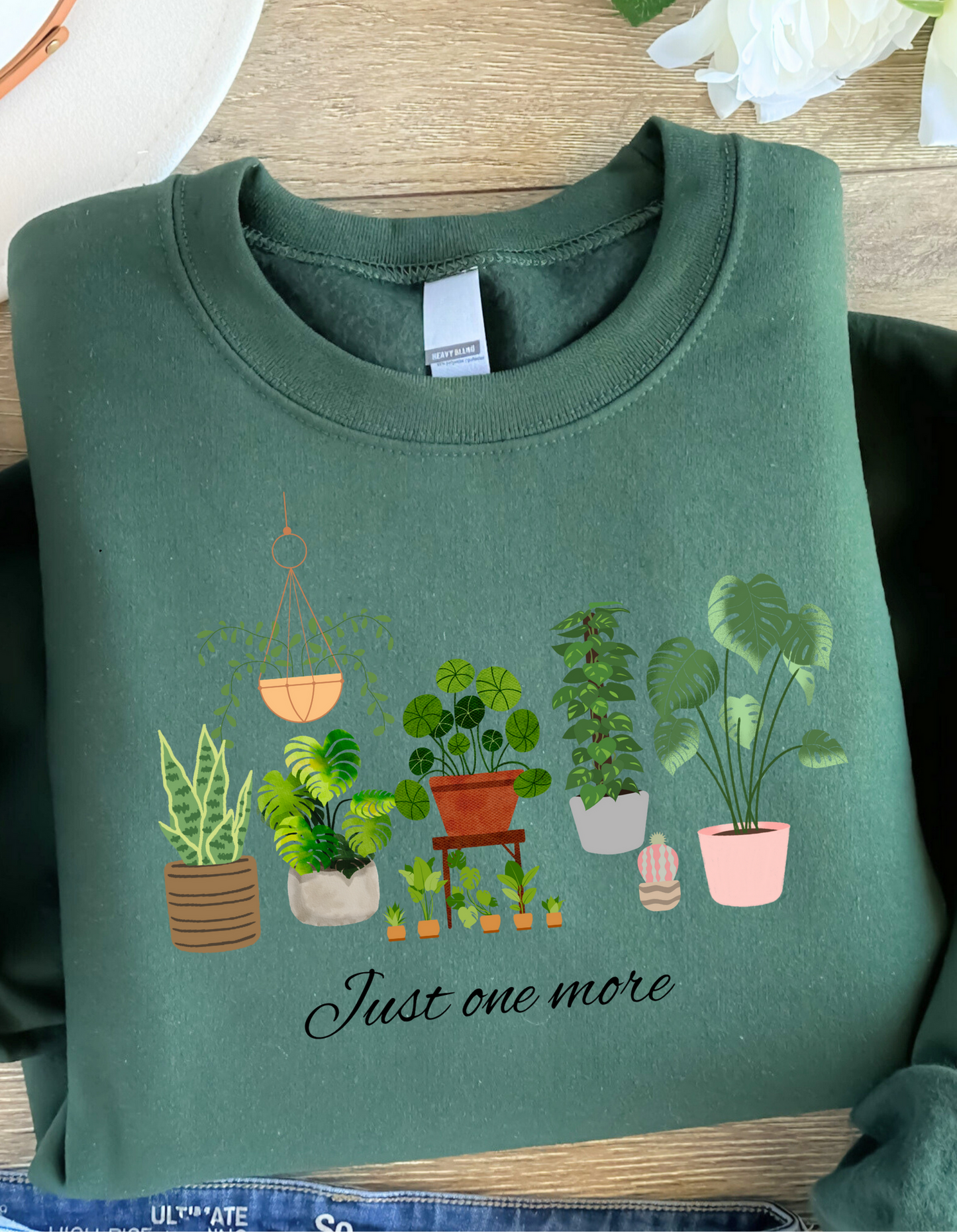 Just One More Plant Sweatshirt, Plant lady Sweater, Gardening Sweatshirt gift, Crazy plant lady, Indoor plant life, Plant Mama Sweater