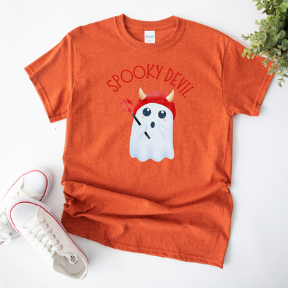 Spooky Devil Jersey Short-Sleeve T-Shirt