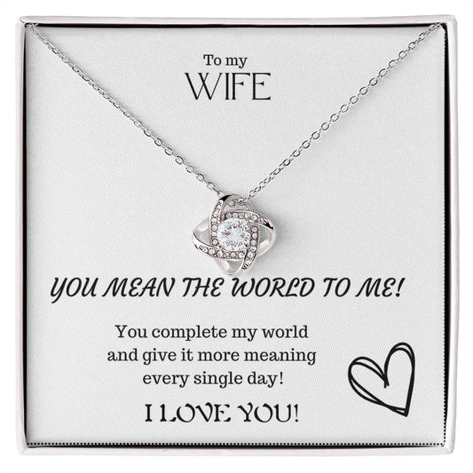 To my WIFE! You are my world