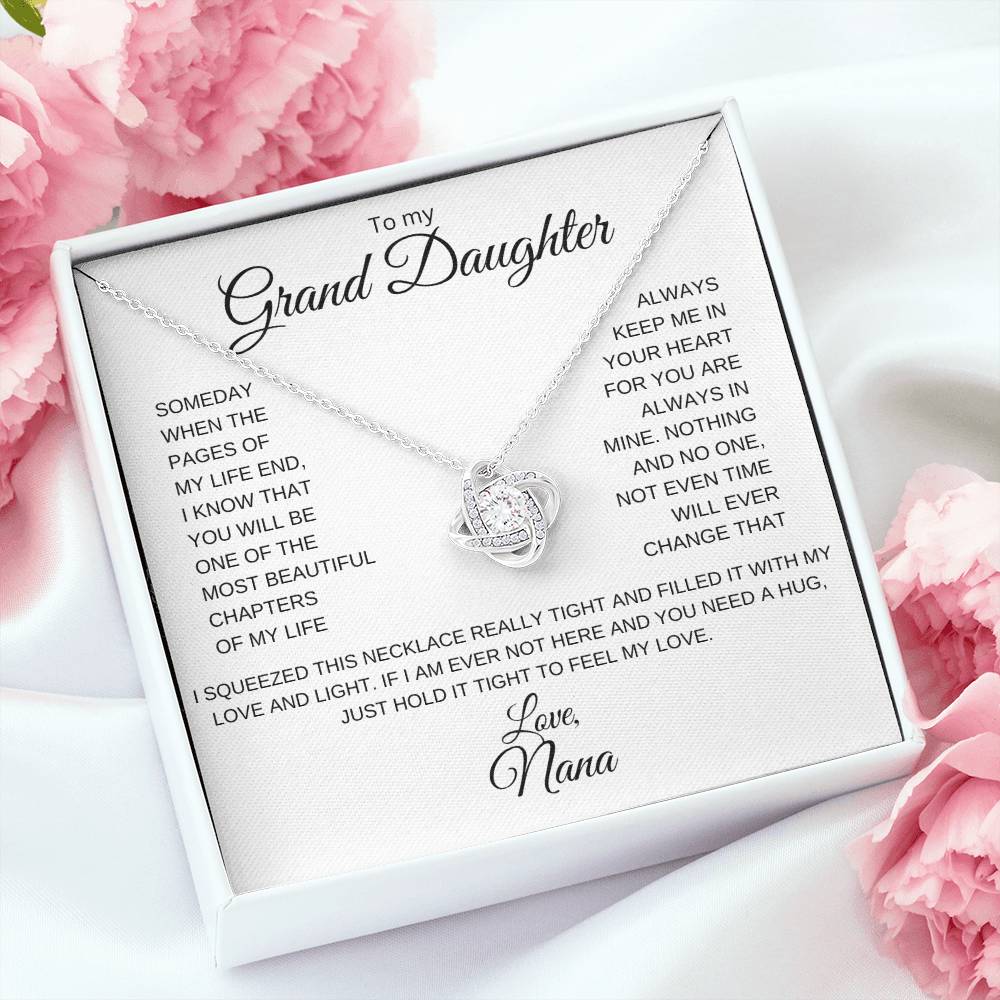 To my Granddaughter | From Nana | Love Knot Necklace