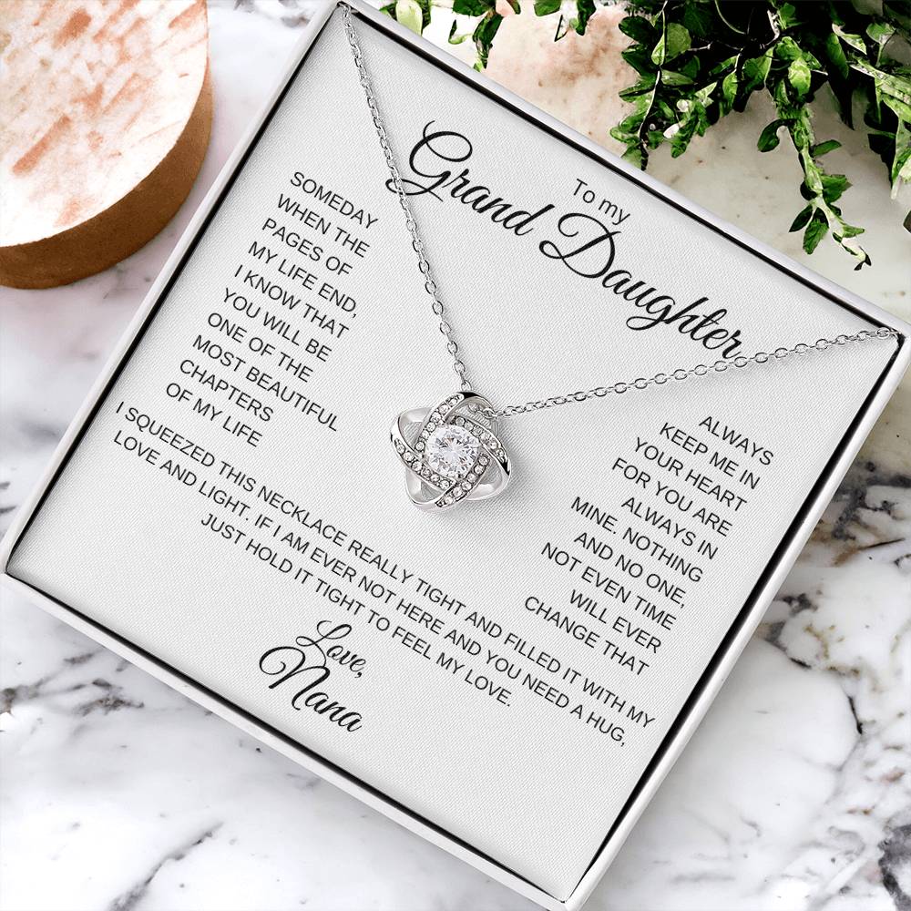 To my Granddaughter | From Nana | Love Knot Necklace