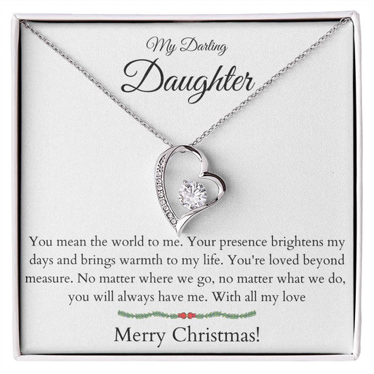 Merry Christmas Daughter! Forever love necklace.  [ALMOST SOLD OUT]